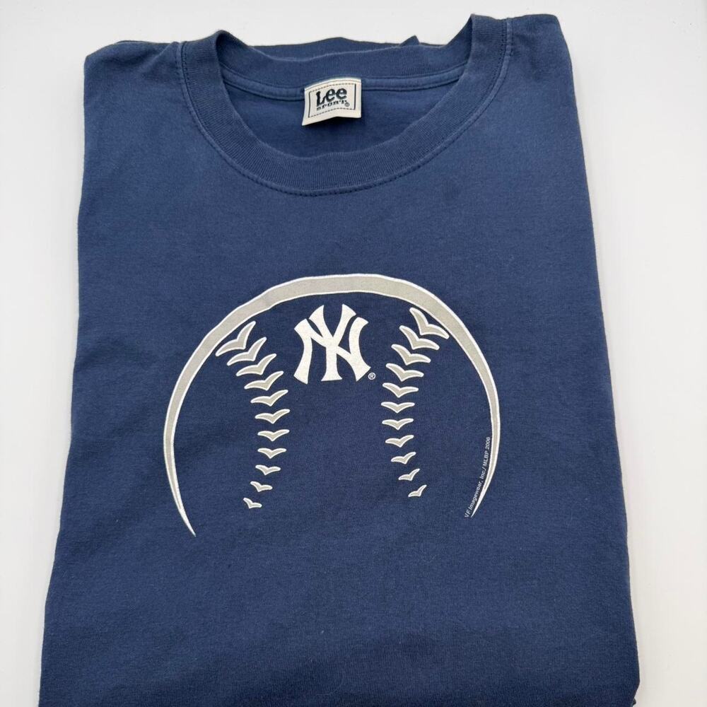 2006 Lee Sport MLB NYC New York Yankees baseball shirt navy size 2XL